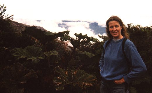 Am Rande des Poas-Vulkans während einer Reise durch Costa Rica in 1998